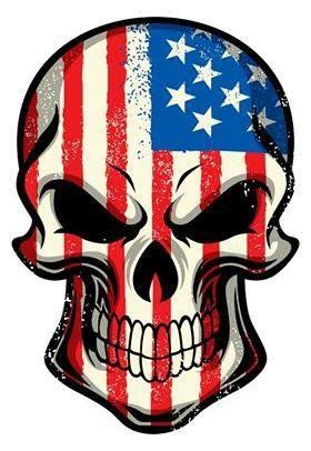 Pin By Michelle Alexander LeBlanc On Skulls Skeletons American Flag