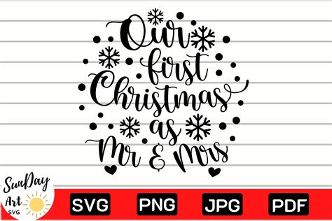 Our First Christmas As Mr And Mrs Svg Graphic By Sundayart Creative