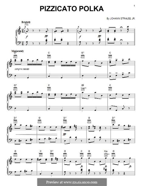 Pizzicato Polka by J. Strauss (Sohn) - sheet music on MusicaNeo