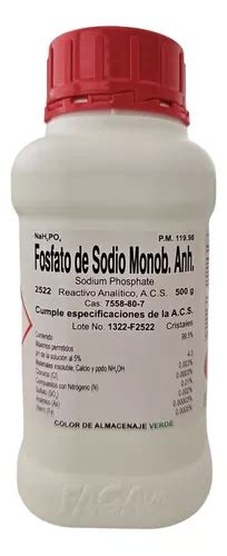 Fosfato De Sodio Monobasico Anhidro R A 500g Fagalab Meses Sin Interés