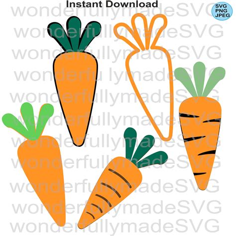 Carrot Svg Layered Carrot Svg Svg For Cricut Easter Svg Etsy Canada