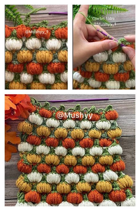 D Puff Pumpkin Patch Stitch Free Crochet Pattern Diy Magazine