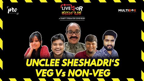 Tharle Box Live For Karnataka Uncle Sheshadri Veg Vs Non Veg Sonu Venugopal Youtube