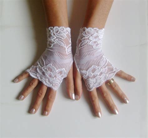 White Lace Gloves Bridal Gloves Lace Gloves By Glovesbyjana