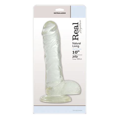 Dildo żelowe z przyssawką jądrami realistyczne 25cm 64173 redarena pl