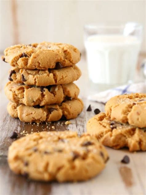 Flourless Peanut Butter Chocolate Chip Cookies - Completely Delicious