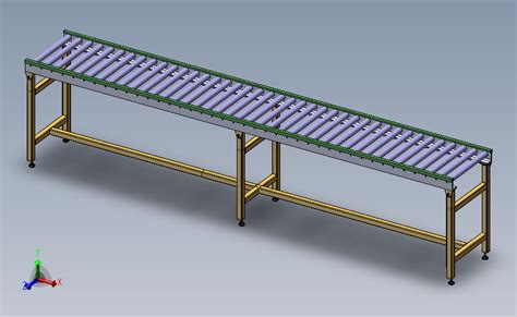 无动力滚筒线 Solidworks 2012 模型图纸免费下载 懒石网