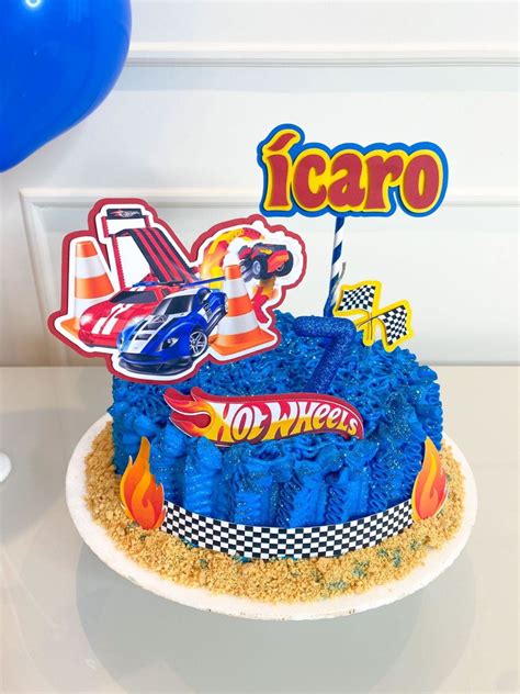 Topper De Bolo Hot Wheels Elo Produtos Especiais