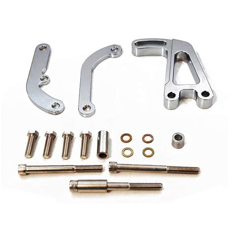 Sbc Driver Side Billet Power Steering Pump Bracket Kit For Lwp Chrome