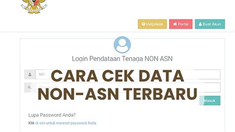 Data Non ASN 2024 Dibuka Ketahui 3 Langkah Untuk Cek Data Terbaru