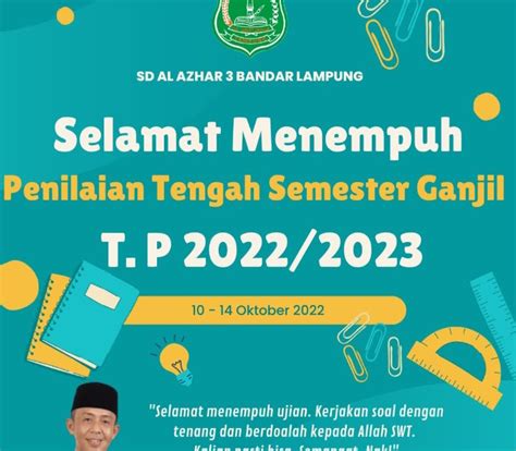 Ayo Belajar Di SD AL AZHAR 3 BANDAR LAMPUNG Jadwal PTS SD Al Azhar