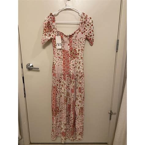 Zara Dresses Zara Patchwork Print Midi Dress Poshmark