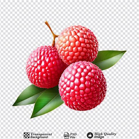 Premium Psd Lychee Fruit Isolated On Transparent Background