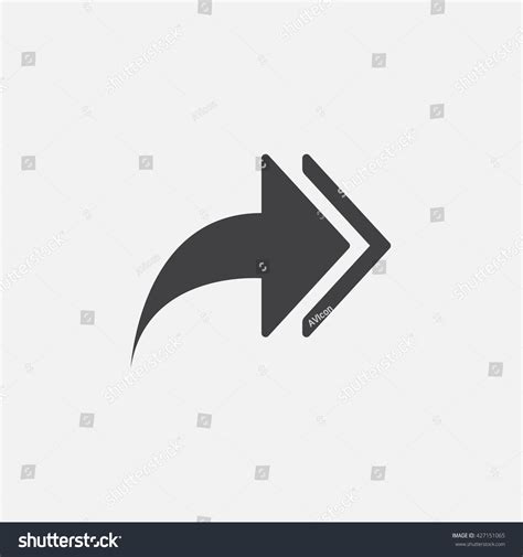 Forward Icon Vector Solid Logo Pictogram Stock Vector (Royalty Free ...