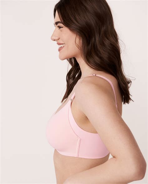 Lightly Lined Wireless Sleek Back Bra Pink La Vie En Rose