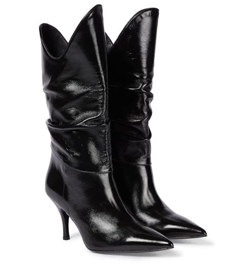 Venus patent leather boots | Patent leather boots, Boots, Leather boots