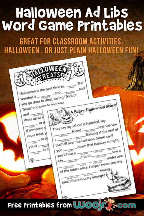 Halloween Ad Libs Word Game Printables Woo Jr Kids Activities