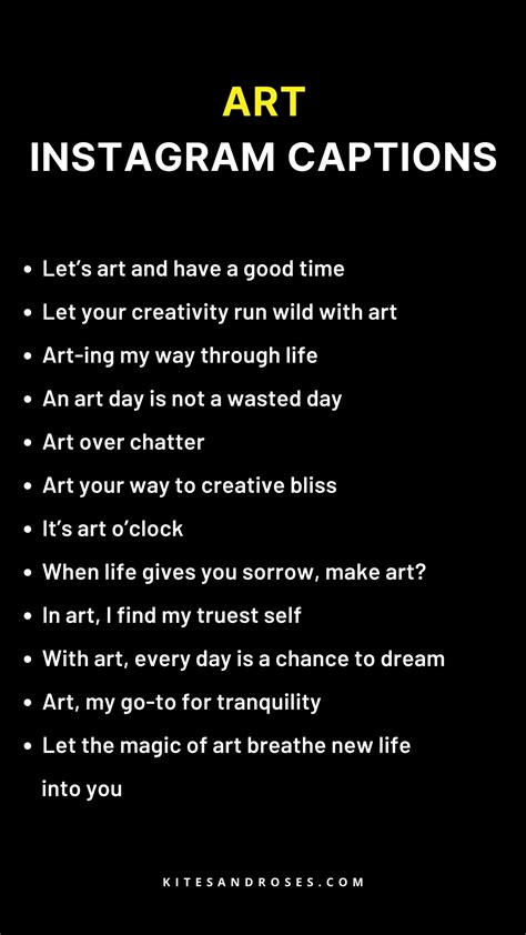 27 Art Captions For Instagram With Quotes Kites And Roses Clever