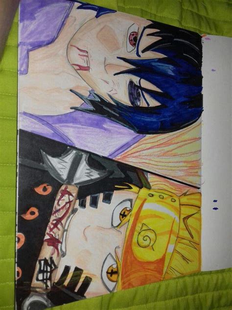 Hoy Les Vengo A Traer Mi Dibujo De Sasuke Y Naruto Espero Les Guste