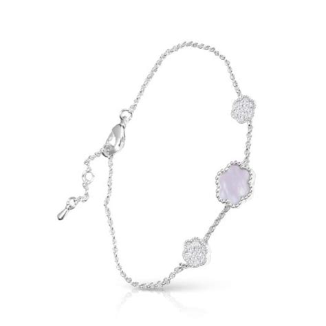 Czmother Of Pearl Clover Pull Cord Bracelet ⋆ Amanda Blu And Company