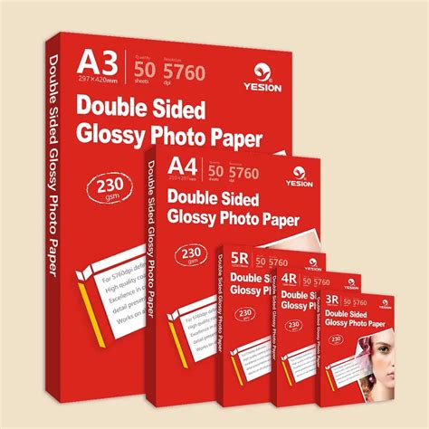 Double Sided Glossy Photo Paper A4anda3 Photo Paper For Hp Printer