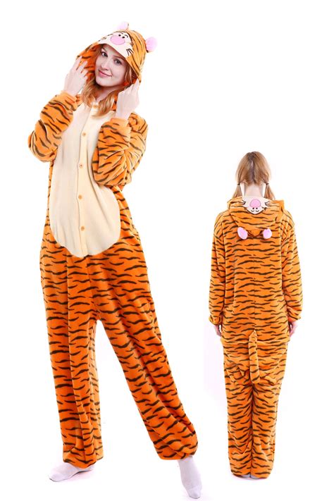 Combinaison Pyjama Tigrou Animaux Déguisement Flanelle Kigurumi