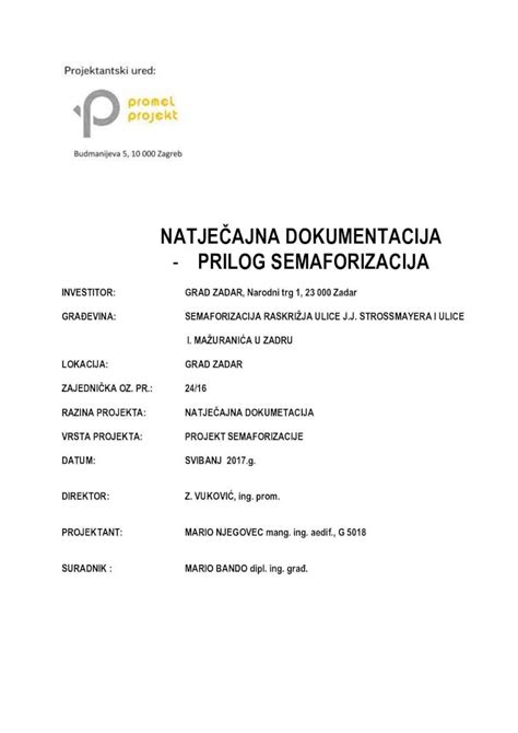 Pdf NatjeČajna Dokumentacija Prilog Semaforizacija 4 24 16