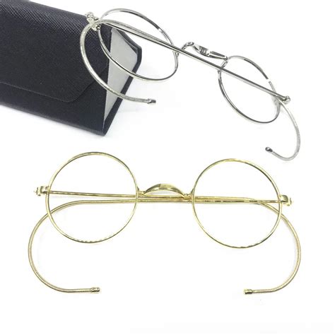 Vintage Round Antique Wire Rim Reading Glasses Full Rim +50 +75 +1 +125 +150 +175 +200 +225 +250 ...