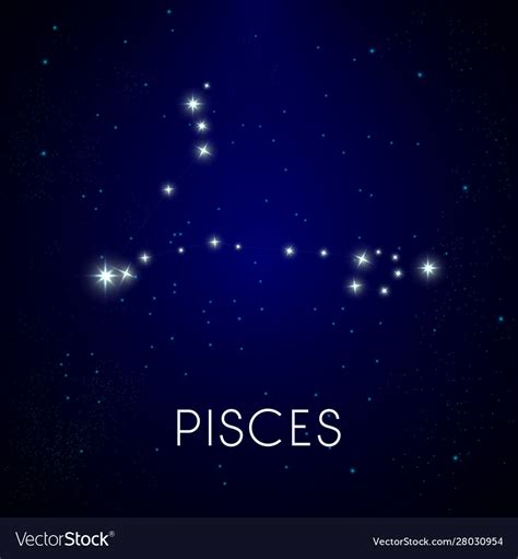 Zodiac Constellation Pisces Astrology Royalty Free Vector