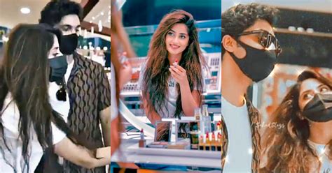 Sajal Aly And Ahad Raza Mir Spotted At The Mall Of Emirate Dubai