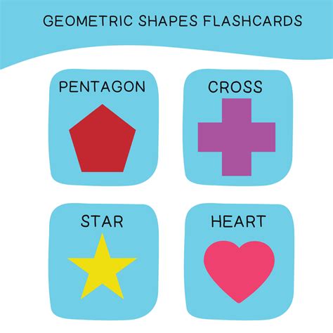 Tarjetas Con Nombres De Formas Geométricas Diferentes Formas Juego