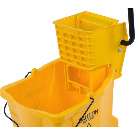 Commercial Mop Bucket With Side Press Wringer Quart