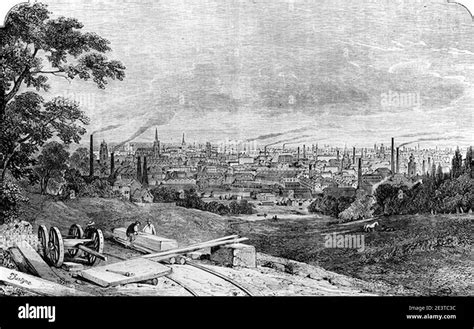 Manchester 1840 Engraving Stock Photo Alamy