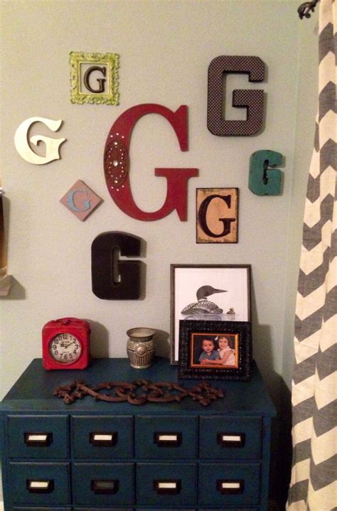 Letter Wall Collage | Monogram wall, Wall collage, Trendy wall decor