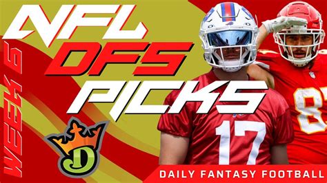 Week 6 Nfl Dfs Draftkings Picks Lineup Build Nfl Dfs Strategy Youtube