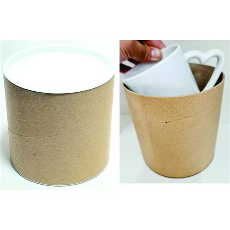 10 Tubolata Tubo Lata Kraft 13x12 7 Para Caneca De Porcelana Embalagem