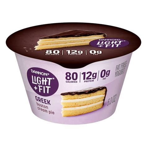 Publix Dannon Light Fit Dannon Light Fit Boston Cream Pie Greek Nonfat Yogurt Creamy And