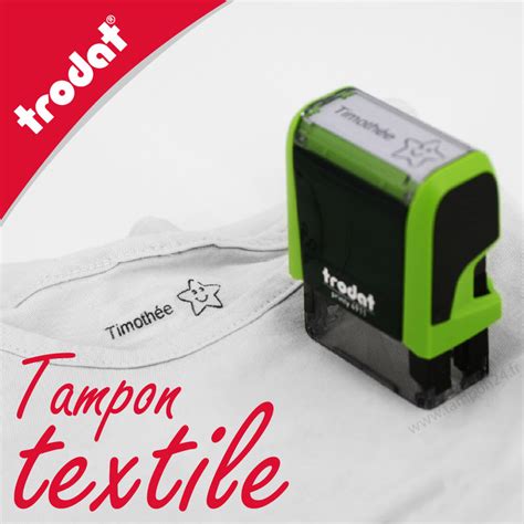 Tampon vêtements et textiles avec encre spécial tissus