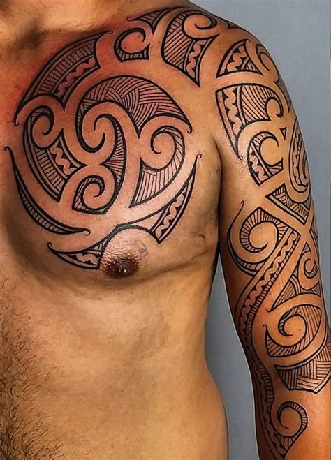 Tatuagem Maori Peitoral Studio Fp Tattoo