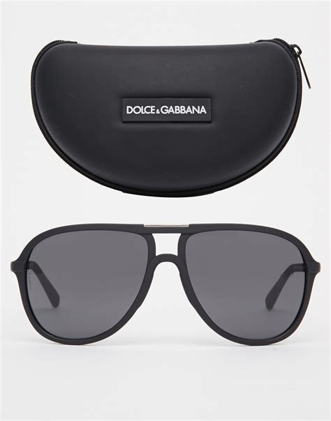 Lyst Dolce And Gabbana Aviator Sunglasses In Black For Men