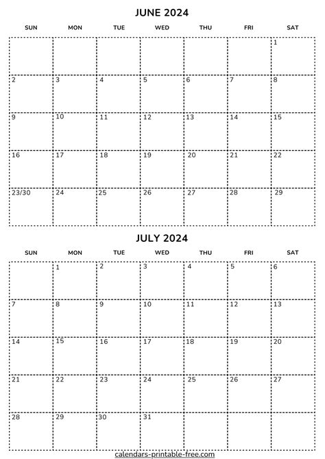 June And July Calendar Printable Free Storm Katlin