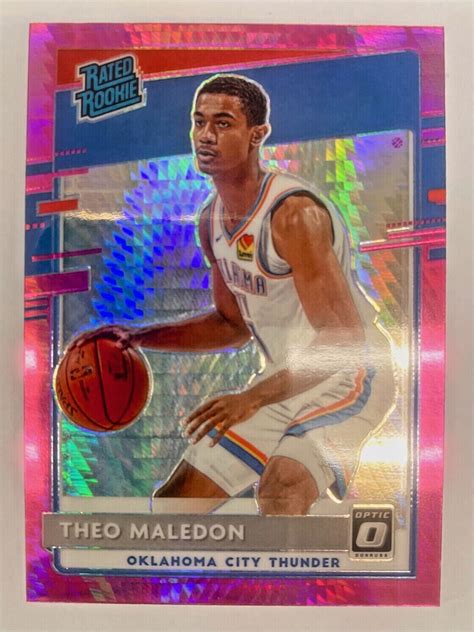 2020 21 Donruss Optic Theo Maledon 184 Rated Rookie Hyper Pink Prizm