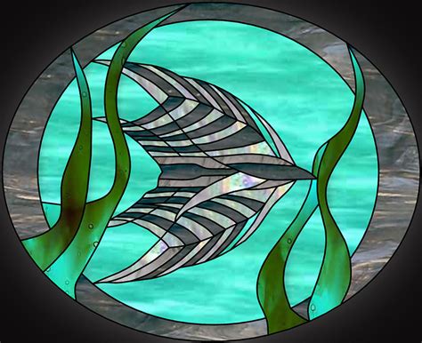 Angel Fish Stained Glass Glass Art By Don Quackenbush Fine Art America