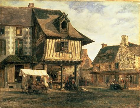 Mercado en Normandía c 1832 Impresión de arte