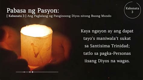 Pabasa Ng Pasyon Part 1 With Lyrics And Instrumental Youtube