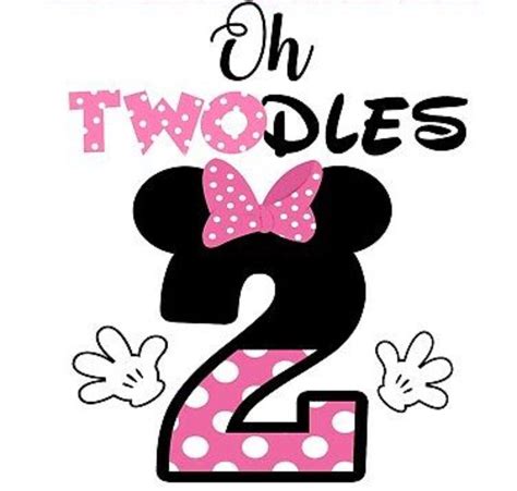 Nd Birthday T Shirt All Ages Twodles Birthday Minnie Mouse Birthday