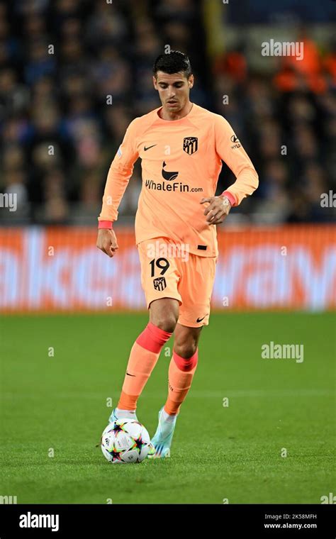 Bruges Alvaro Morata Of Club Atletico De Madrid During The Uefa