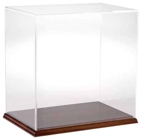 Plymor Clear Acrylic Display Case With Hardwood Base W X D X