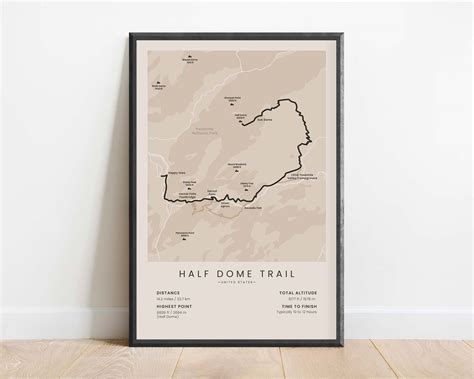 Half Dome Hike Poster (Half Dome Trail)