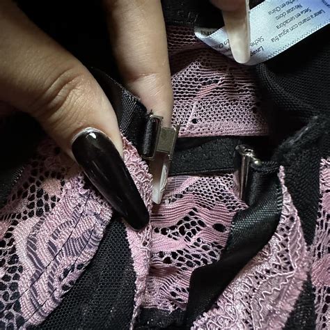 Black And Pink Lingerie Dress Dress Is Semi Sheer Depop